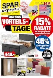Aktueller Spar-Express Prospekt mit Bettdecke, "AKTIONS VORTEILS-TAGE", Seite 1