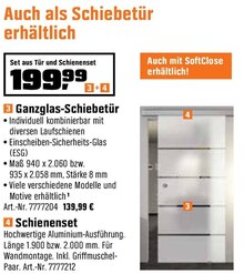 Ganzglas-Schiebetür bei OBI in Völklingen Ganzglas-Schiebetür im Angebot bei OBI Völklingen für 199,99 €