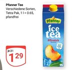 Tee Angebote von Pfanner bei GLOBUS Mannheim für 1,29 €