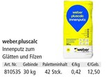 Innenputz Angebote von Weber bei Holz Possling Potsdam für 12,50 €