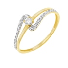 Promo Bague en or jaune et rhodié oxyde de zirconium à 184,00 € dans le catalogue E.Leclerc à Jonzac