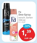 Deo-Spray von Fa für 1,39 € bei budni im Angebot Deo-Spray von Fa im aktuellen budni Prospekt