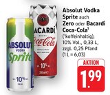 Vodka Sprite im Angebot bei E center in Speyer Vodka Sprite Angebote von Absolut bei E center Speyer für 1,99 €