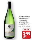 EDEKA - Württemberg Heilbronner Stiftsberg Riesling Q.b.A. Angebot im Prospekt Württemberg Heilbronner Stiftsberg Riesling Q.b.A. bei EDEKA im Prospekt "" für 3,99 €