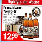 Weißbier von Franziskaner für 12,99 € bei Getränke City im Angebot Weißbier von Franziskaner im aktuellen Getränke City Prospekt