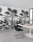 Papier peint panoramique - jungle noir et blanc en promo chez Décor Discount Avignon à 39,90 €