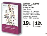 Le roi de la guerre et du sang - SCARLETT ST. CLAIR en promo chez E.Leclerc Antony à 19,95 €