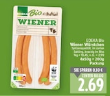 Wiener Würstchen von EDEKA Bio für 2,69 € bei E center im Angebot Wiener Würstchen von EDEKA Bio im aktuellen E center Prospekt