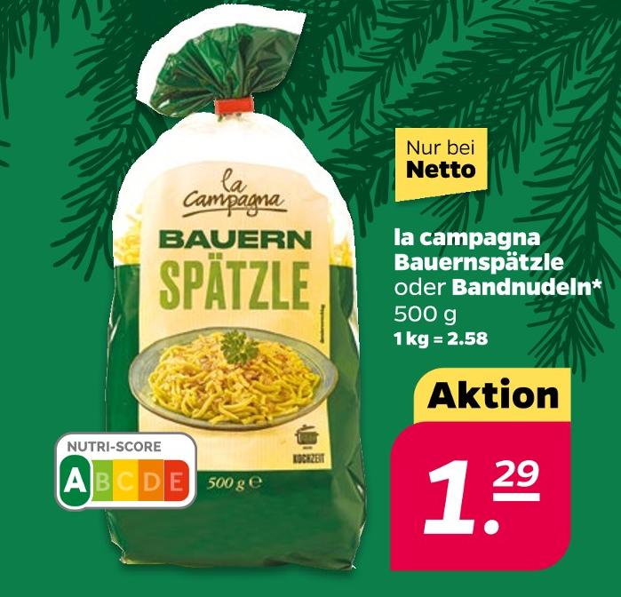 Bauernspätzle oder Bandnudeln