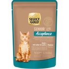Maxi Zoo Itteville - Promo SELECT GOLD Acceptance Sachets de Pâtée Chat Senior Poulet, Foie et Saumon 12x85 g Promo SELECT GOLD Acceptance Sachets de Pâtée Chat Senior Poulet, Foie et Saumon 12x85 g à 9,84 € dans le catalogue Maxi Zoo à Itteville
