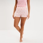 Bas de pyjama short coton ecru femme - La Halle à Sainte-Geneviève-des-Bois Bas de pyjama short coton ecru femme en promo chez La Halle Sainte-Geneviève-des-Bois à 5,99 €