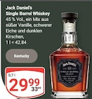 Single Barrel Whiskey im Angebot bei GLOBUS in Homburg Single Barrel Whiskey Angebote von Jack Daniel's bei GLOBUS Homburg für 29,99 €