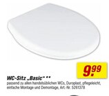 WC-Sitz „Basic“ im toom Baumarkt Prospekt WC-Sitz „Basic“ von  im aktuellen toom Baumarkt Prospekt für 9,99 €