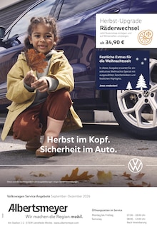 Volkswagen Prospekt der KW 36 "Herbst im Kopf. Sicherheit im Auto." Aktueller Volkswagen Prospekt "Herbst im Kopf. Sicherheit im Auto." Seite 1 von 1 Seiten