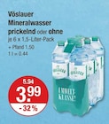 Mineralwasser prickelnd von Vöslauer im aktuellen V-Markt Prospekt für 3,99 €