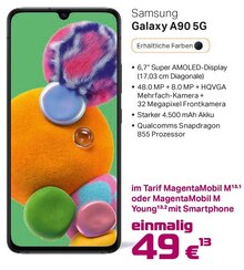 Smartphone Galaxy A90 5G bei A-Team Mobilfunk-Concept GmbH in Erftstadt Smartphone Galaxy A90 5G im Angebot bei A-Team Mobilfunk-Concept GmbH Erftstadt für 49,00 €