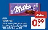 Schokolade Zartbitter von Milka im aktuellen ALDI SÜD Prospekt für 0,99 €