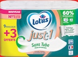Papier hygiénique sans tube just one x9 + 3 rouleaux offerts - LOTUS - Intermarché Hyper Papier hygiénique sans tube just one x9 + 3 rouleaux offerts - LOTUS à 8,90 € dans le catalogue Intermarché Hyper