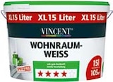 Innenfarbe „Wohnraumweiß“ im Angebot bei Hellweg in Bocholt Innenfarbe „Wohnraumweiß“ Angebote von Vincent bei Hellweg Bocholt für 39,99 €