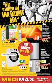 Waschmaschine im MEDIMAX Prospekt "WIR RÄUMEN UM - IHR RÄUMT AB!" mit 8 Seiten (Oranienburg)