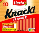 Knacki fumée - Herta en promo à 2,49 € chez Lidl Knacki fumée - Herta dans le catalogue Lidl