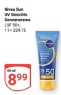 UV Gesichts Sonnencreme im Angebot bei GLOBUS in Pirmasens UV Gesichts Sonnencreme Angebote von Nivea Sun bei GLOBUS Pirmasens für 8,99 €