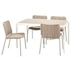 Aktuelles Tisch und 4 Stühle für draußen weiß/beige/beige Angebot bei IKEA in Mannheim ab 655,00 €