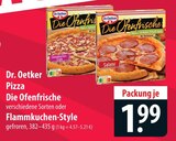 Pizza Die Ofenfrische Flammkuchen-Style Angebote von Dr. Oetker bei famila Nordost Buchholz für 1,99 €