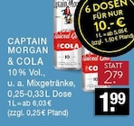Aktuelles Captain Morgan & Cola Angebot bei E center in Düsseldorf ab 1,99 €