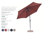 Parasol rond à manivelle - Botanic Parasol rond à manivelle à 79,99 € dans le catalogue Botanic