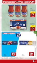 Prix et réduction Spaghetti dans le prospectus Aldi en cours Offre Spaghetti dans le catalogue Aldi du moment à la page 27