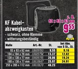 KF Kabel-abzweigkasten im Angebot bei Hornbach in Neustadt KF Kabel-abzweigkasten Angebote bei Hornbach Neustadt für 9,55 €