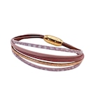 Bracelet en acier doré cuir de chèvre et d'agneau fermoir aimant en promo chez E.Leclerc Bracelet en acier doré cuir de chèvre et d'agneau fermoir aimant dans le catalogue E.Leclerc