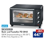 Back- und Toastofen TO 2042 im Angebot bei ALDI SÜD in Bornheim Back- und Toastofen TO 2042 Angebote von SEVERIN bei ALDI SÜD Bornheim für 44,99 €