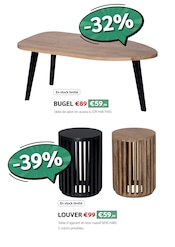 Promos Table Basse dans le catalogue "LES JOURS OUTLET" de Crack Table Basse en promo dans le catalogue Crack à la page 32