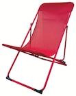 Chaise Transat Pliante en promo chez Super U Strasbourg à 17,99 €