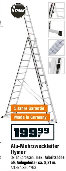OBI Grevenbroich - Alu-Mehrzweckleiter Alu-Mehrzweckleiter Angebot bei OBI Grevenbroich im Prospekt "ERST MAL FRISCH MACHEN."