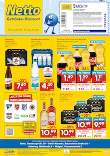 Coca Cola im Netto Marken-Discount Prospekt "DER ORT, AN DEM DU IMMER AUSGEZEICHNETE PREISE FINDEST." mit 2 Seiten (Berlin)