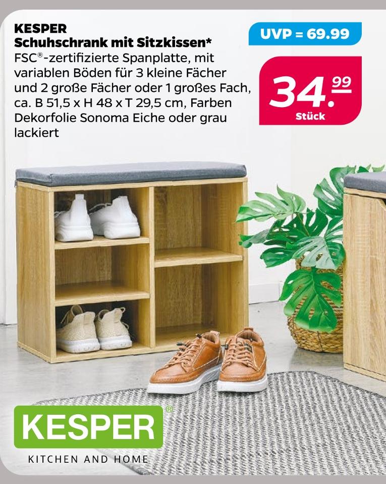 Schuhschrank mit Sitzkissen