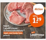Schweinekotelett im Angebot bei tegut in Mainz Schweinekotelett Angebote von LandPrimus bei tegut Mainz für 1,29 €