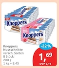 Nussschnitte von Knoppers für 1,69 € bei budni im Angebot Nussschnitte von Knoppers im aktuellen budni Prospekt