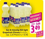 ISO light Grapefruit-Zitrone im Angebot bei E center in Stuttgart ISO light Grapefruit-Zitrone Angebote von Gut & Günstig bei E center Stuttgart für 3,49 €
