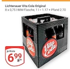 Vita Cola Original im Angebot bei GLOBUS in Markranstädt Vita Cola Original Angebote von Lichtenauer bei GLOBUS Markranstädt für 6,99 €