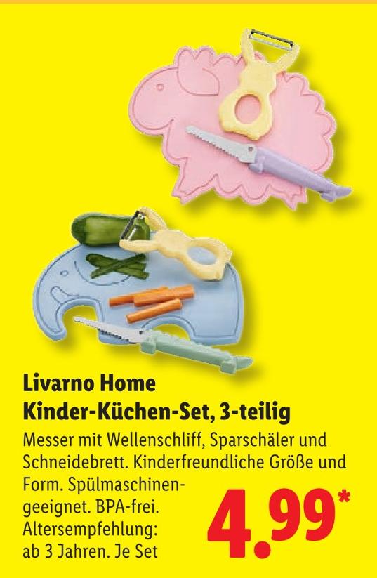 Kinder-Küchen-Set, 3-teilig