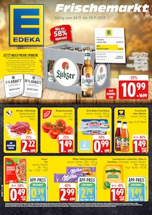 EDEKA Frischemarkt Prospekt der Woche "Top Angebote" Seite 1, 24.11.2025 bis 29.11.2025 für Lassan Aktueller EDEKA Frischemarkt Prospekt "Top Angebote" Seite 1 von 5 Seiten für Lassan