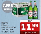 Pilsener, Blue Alkoholfrei Angebote von BECK'S bei Getränke Quelle WVG Lutherstadt Wittenberg für 11,99 €