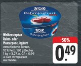 Aktuelles Rahm- oder Mascarpone Joghurt Angebot bei EDEKA in Würzburg ab 0,49 €