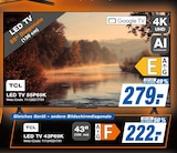 LED TV 43P69K im Angebot bei expert in Saalfeld LED TV 43P69K Angebote von TCL bei expert Saalfeld für 222,00 €