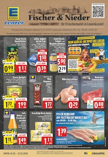 EDEKA Prospekt der Woche "Aktuelle Angebote" Seite 1, 16.02.2026 bis 21.02.2026 für Leverkusen Aktueller EDEKA Prospekt "Aktuelle Angebote" Seite 1 von 26 Seiten für Leverkusen