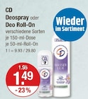 Deospray im Angebot bei V-Markt in Augsburg Deospray Angebote von CD bei V-Markt Augsburg für 1,49 €